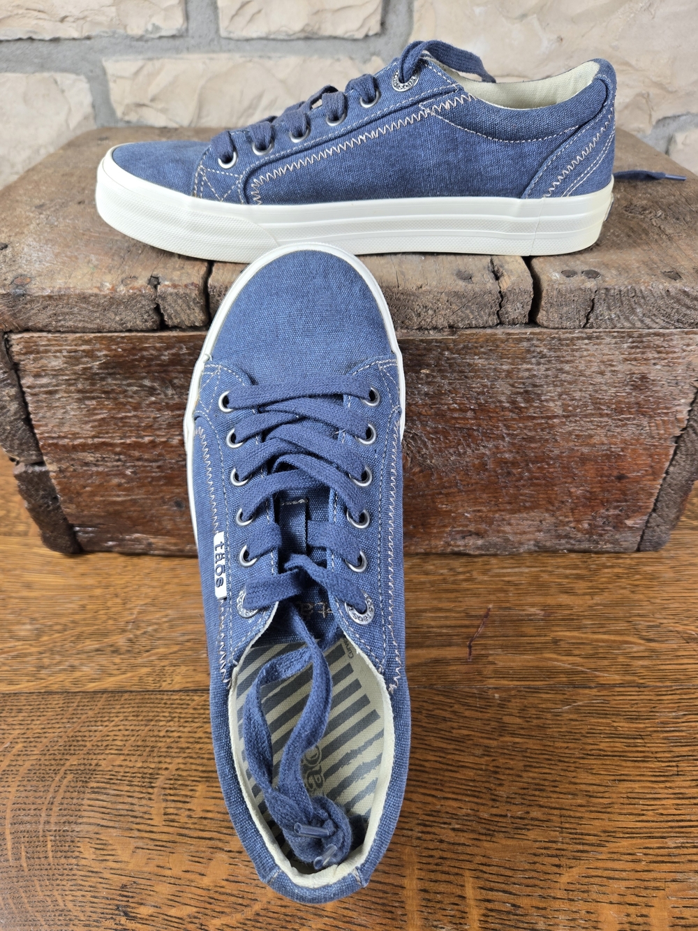 TAOS Women's Navy Blue Canvas Low-Top Sneakers 6.5